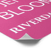 2023モダン年のピンクの白い写真卒業クラス ポスター (角)