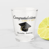 2023モダン年のミニマル卒業クラス ショットグラス (正面)