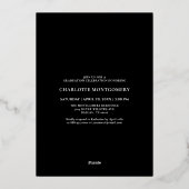 2023モダン年エレガント写真卒業パーティー 箔招待状 (裏面)