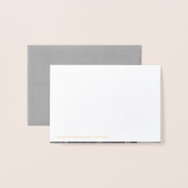 2023モダン年パーソナライズされた学名金ゴールド 箔カード (裏面封筒付き)