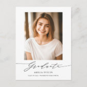 2023モダン年ミニマル卒業写真 インビテーションポストカード (正面)