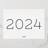 2023モダン年企業の初のミニマル金ゴールド 箔シーズンカード (裏面)