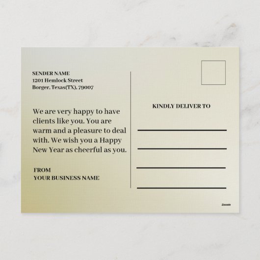 2023モダン年企業の初めのお知らせ シーズンポストカード (裏面)