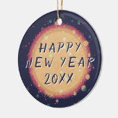 2023モダン年抽象芸術惑星ハッピーニューイヤー セラミックオーナメント (左)