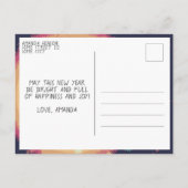 2023モダン年抽象芸術惑星ハッピーニューイヤー ポストカード (裏面)