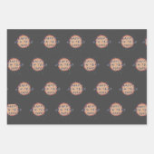 2023モダン年抽象芸術惑星ハッピーニューイヤー ラッピングペーパーシート (正面)