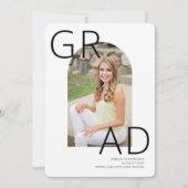 2023モダン年3月写真卒業パーティー招待状 招待状 (正面)