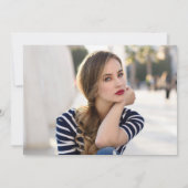 2023モダン年PHOTO卒業パーティーのシンプルクラス 招待状 (裏面)