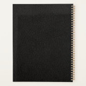 2023モノグラムのエレガント金ゴールド黒モダン プランナー手帳 (裏面)