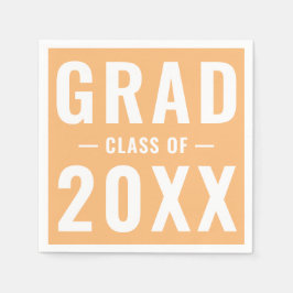 2023ライトオレンジタイポグラフィパーティーのグラード級 スタンダードカクテルナプキン