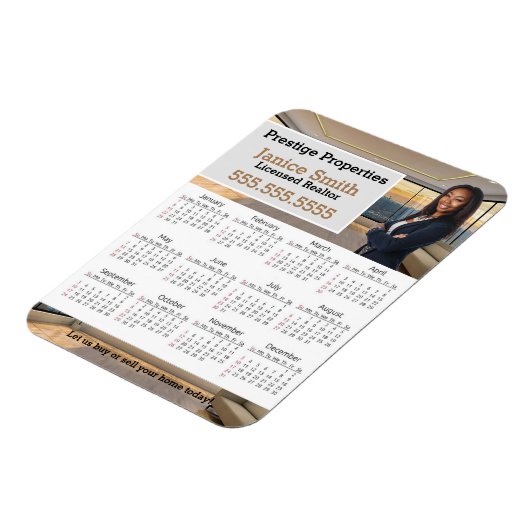 2023不動産仲介業者カレンダー冷蔵庫磁石 マグネット (左側)