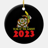 2023中国の年うさぎ セラミックオーナメント (裏面)