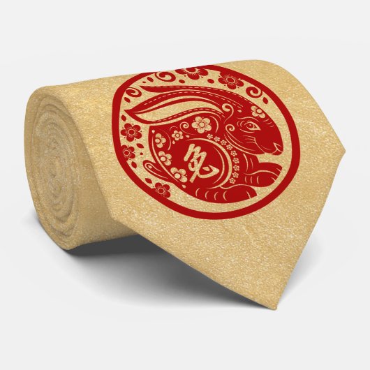 2023中国の年うさぎ ネクタイ (ロール)