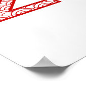 2023中国の年うさぎ、装飾品 ポスター (角)