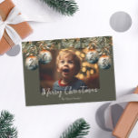 2023写真水彩オーナメント シーズンカード<br><div class="desc">この2023年の写真クリスマスカードは、緑の背景にフェスティバル水色の常緑樹とオーナメントデザインを備えている。パーソナカスタマイズリ機能を使用して、これらのカードを簡単に使用。</div>