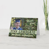 2023卒業ありがとう迷彩写真カード サンキューカード (正面)