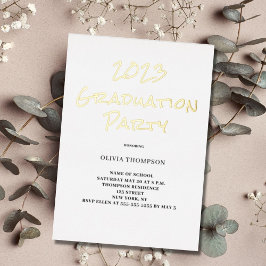 2023卒業パーティーフォイル招待状 箔招待状