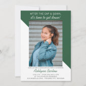 2023卒業パーティー オープンハウス フォト グリーン 招待状 (正面)