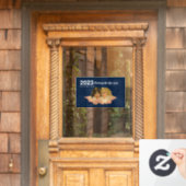 2023天使の新年の窓にしがみつく ウィンドウサイン (ホームデコレーション)