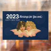 2023天使の新年の窓にしがみつく ウィンドウサイン (シート2)