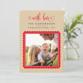 2023家族の写真かわいいエレガントホタテのフレーム砂 シーズンカード (スタンド正面)