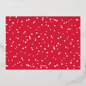 2023家族の写真の子供たちモダンうれしそうなハート赤 箔シーズンカード (裏面)