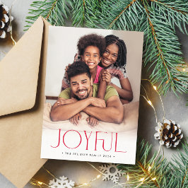 2023家族の写真ミニマルモダンリストJOYFUL RED 案内状