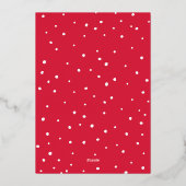 2023家族の写真ミニマルモダンリストJOYFUL RED 箔シーズンカード (裏面)