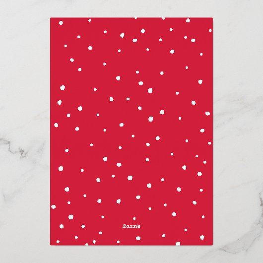 2023家族の写真ミニマルモダンリストJOYFUL RED 箔シーズンカード (裏面)