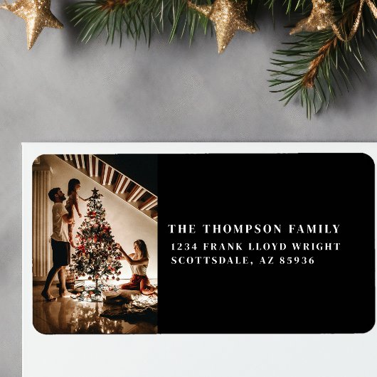 2023家族スタイリッシュ写真ミニマルモダンリストブラック ラベル