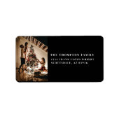 2023家族スタイリッシュ写真ミニマルモダンリストブラック ラベル (正面)