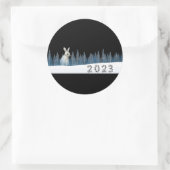 2023年うさぎの年、新年 ラウンドシール (バッグ)