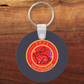 2023年うさぎデザイン キーホルダー (正面)