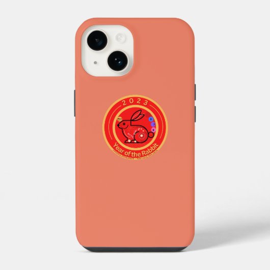 2023年うさぎデザイン iPhoneケース (裏面)