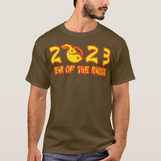2023年うさぎネオンイエロー文字 Tシャツ