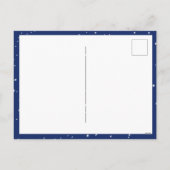 2023年うさぎブルー白い月の休日 シーズンポストカード (裏面)