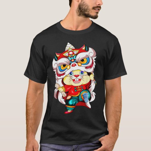 2023年うさぎ中国のの新年の衣装 Tシャツ (正面)