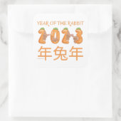 2023年うさぎ新年中国のの贈り物アイディア スクエアシール (バッグ)