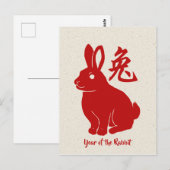 2023年うさぎ ポストカード (正面/裏面)