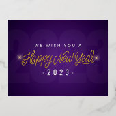2023年おめでとうございます。 箔シーズンポストカード (正面)