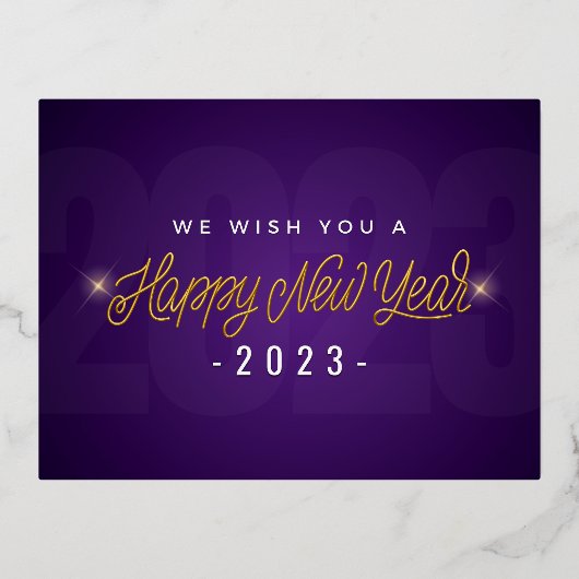 2023年おめでとうございます。 箔シーズンポストカード (正面)