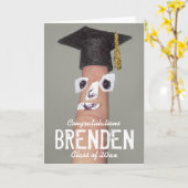 2023年おもしろい卒業おめでとうのクラス カード (黄色い花)