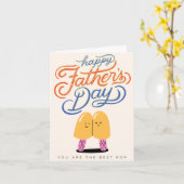 2023年おもしろい父の日 カード (黄色い花)