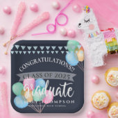 2023年お祝いバルーン卒業パーティーのクラス ペーパープレート (パーティー)