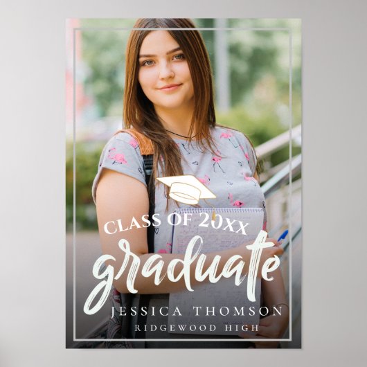 2023年かわいいクラス写真卒業発表 ポスター (正面)