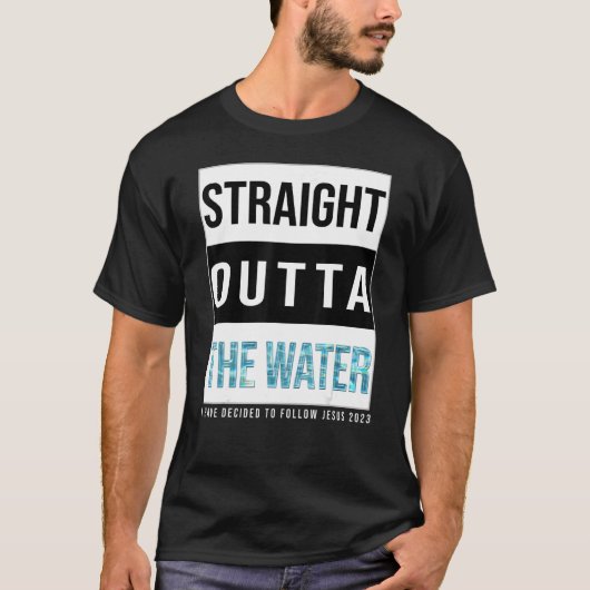 2023年にイエス後を追様の水洗礼を決めた Tシャツ (正面)