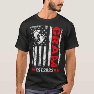 2023年にグラム2023マザーズに昇格した女性アメリカ国旗 Tシャツ