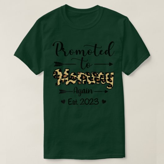 2023年に再びママに昇進した子宮 Tシャツ (デザイン正面)