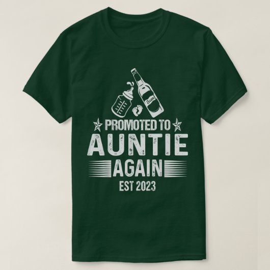 2023年に再びAuntieに昇格し、間もなくAuntiになる Tシャツ (デザイン正面)