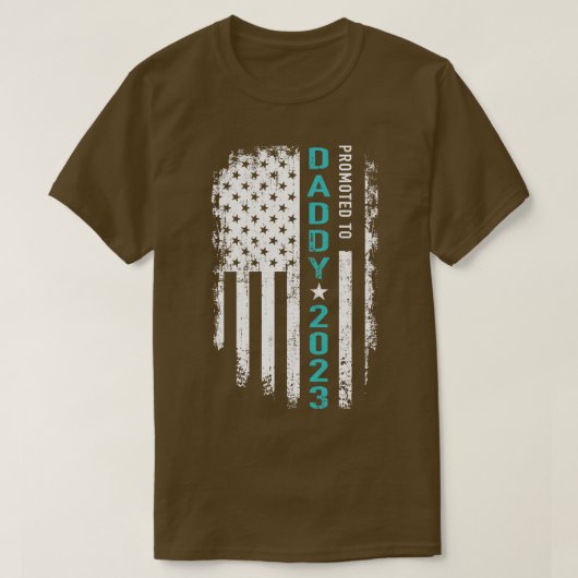 2023年に新しいパパのためにアメリカ人に昇進 Tシャツ (デザイン正面)